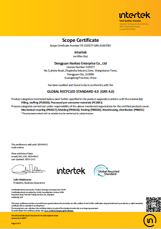 GLOBAL RECYCLED STANDARD